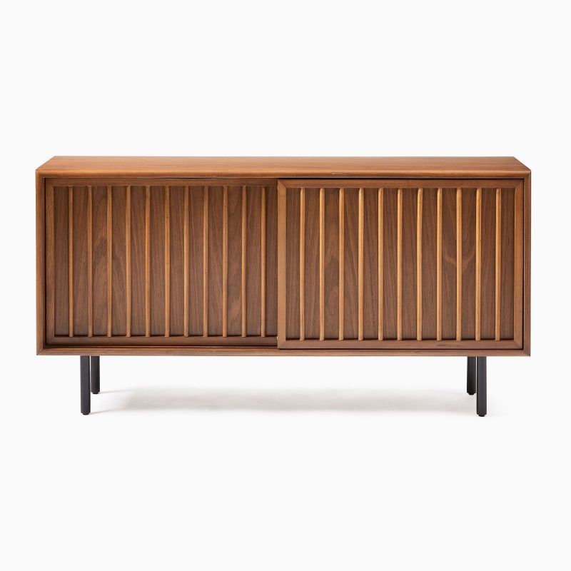 slatted media console 48