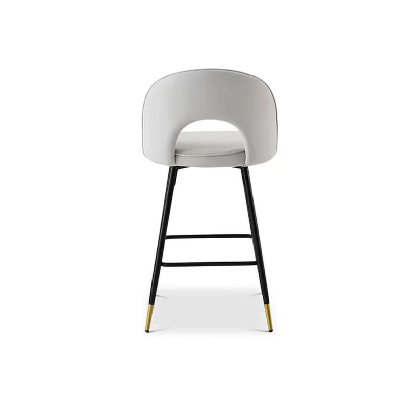 Bar Stool In Cream Velvet4