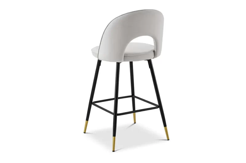 Bar Stool In Cream Velvet5