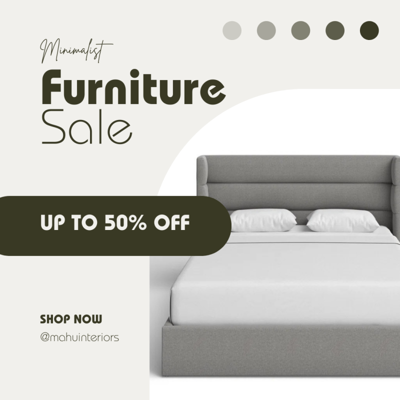 Grey and White Modern Furniture Sale Facebook Post